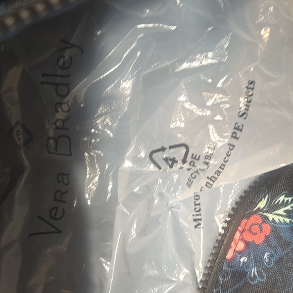 Vera Bradley Black Sling Bag with Red and Blue Floral Pattern - Picture 2 of 6